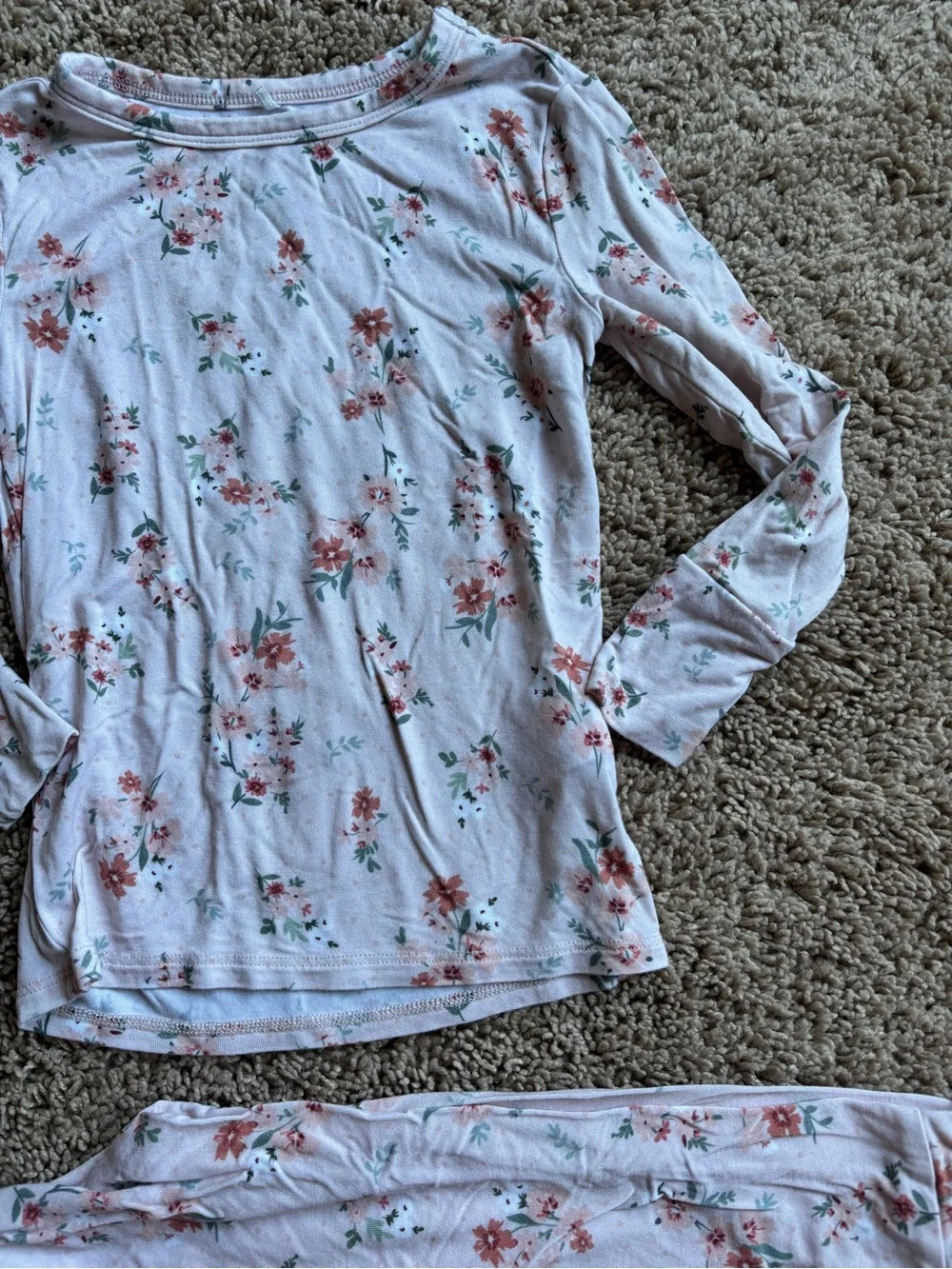 3T-4at Floral Long Sleeve Pajama Set - Posh Peanut